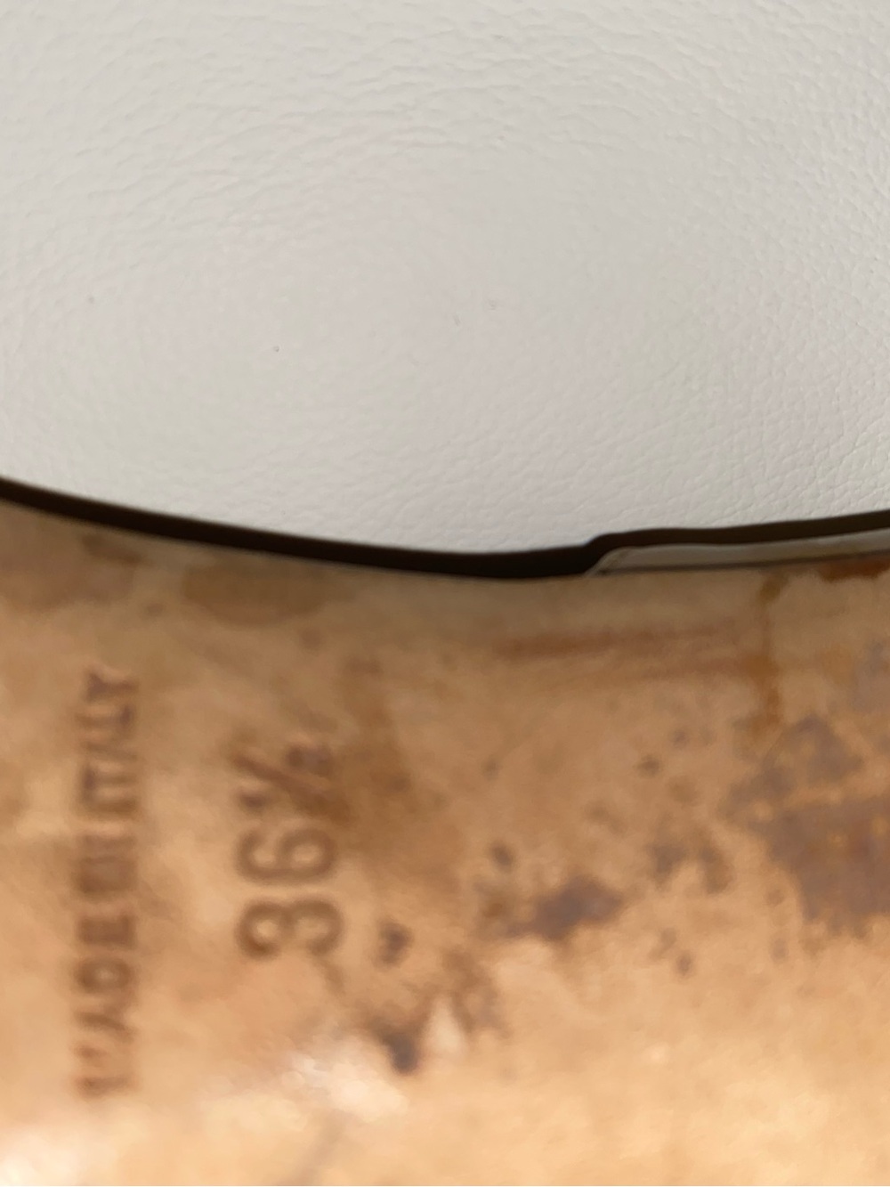 Jimmy Choo Logan Beige Leather Peep-Toe Pumps Sz 36.5/6.5 DAMAGED HEEL PROJECT - Picture 12 of 14